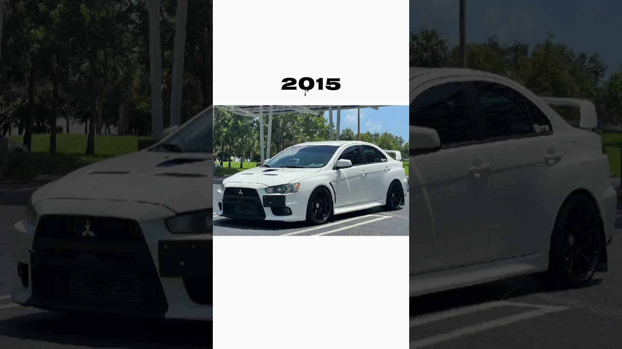 evolution of mitsubishi evo x (1995-2025) #shorts