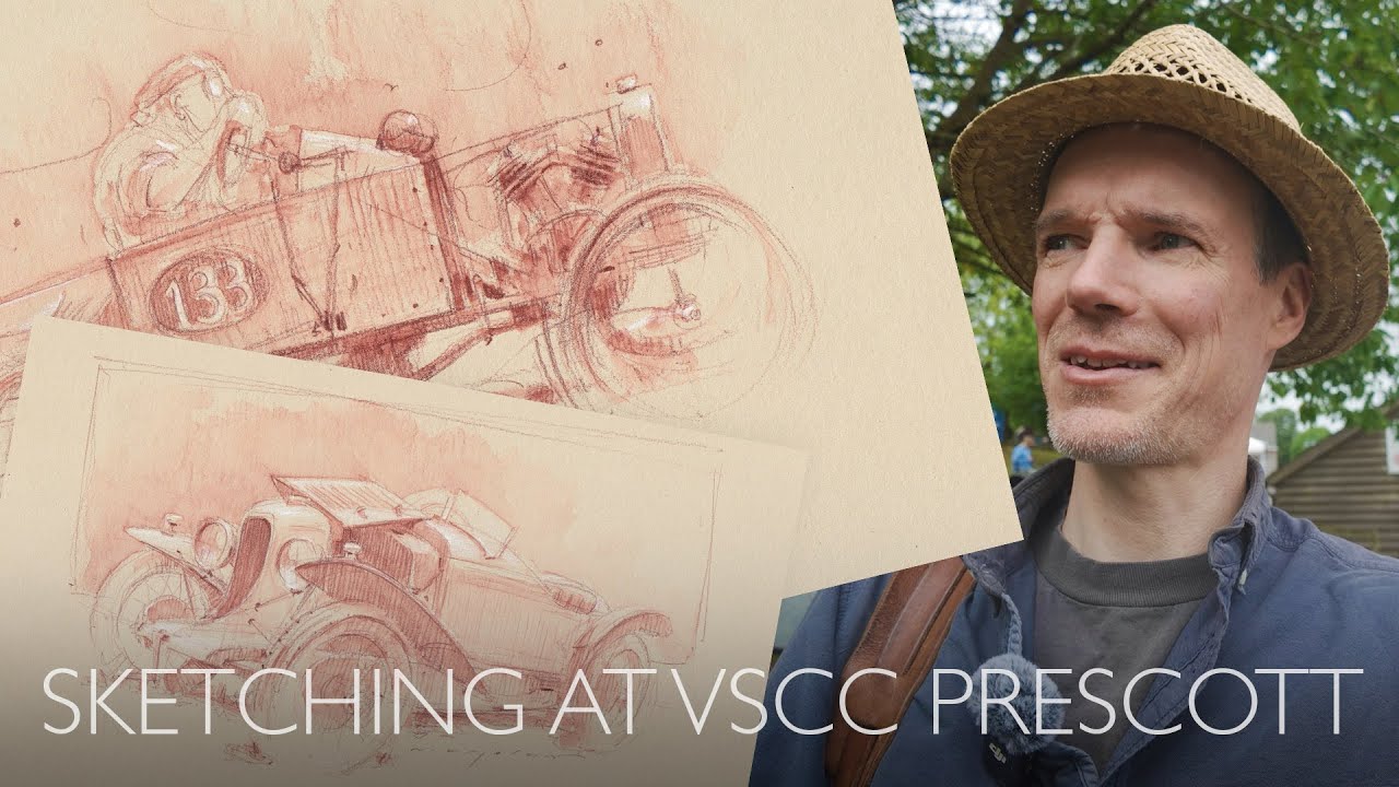 Sketching the coolest vintage cars at VSCC Prescott 2025