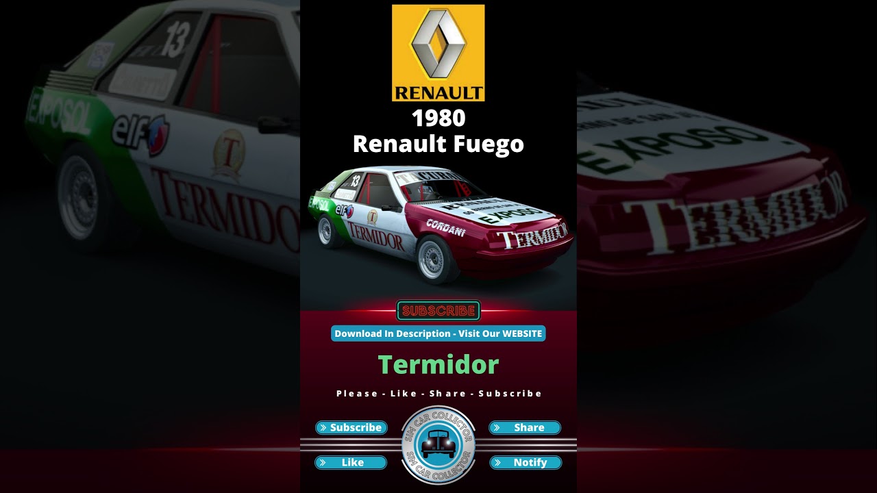 Renault Fuego 1980 - Assetto Corsa Car Mods FREE - Car Mod Download #assettocorsa #shorts