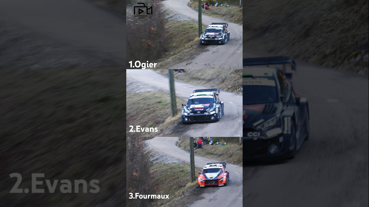 Rally Monte Carlo 2025. Top 3. #rally #rallyemontecarlo #ogier #evans #fourmaux #wrc #toyota #hyndai