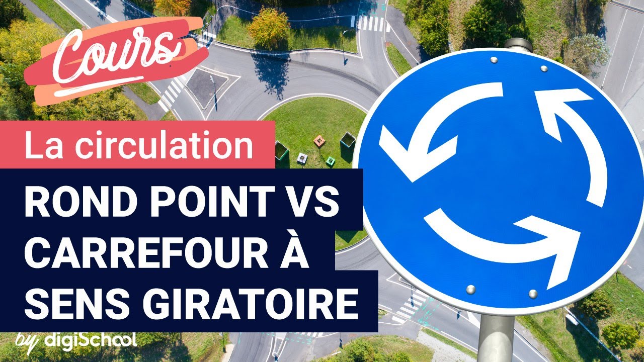 La différence entre rond point et carrefour à sens giratoire  | Code de la route