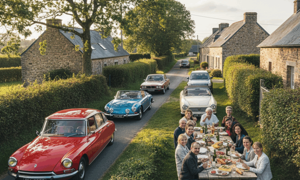 rejoignez les passionnés de voitures anciennes en morbihan pour une balade dominicale suivie d'un repas convivial. une journée idéale pour partager votre passion et découvrir de magnifiques véhicules d'époque.