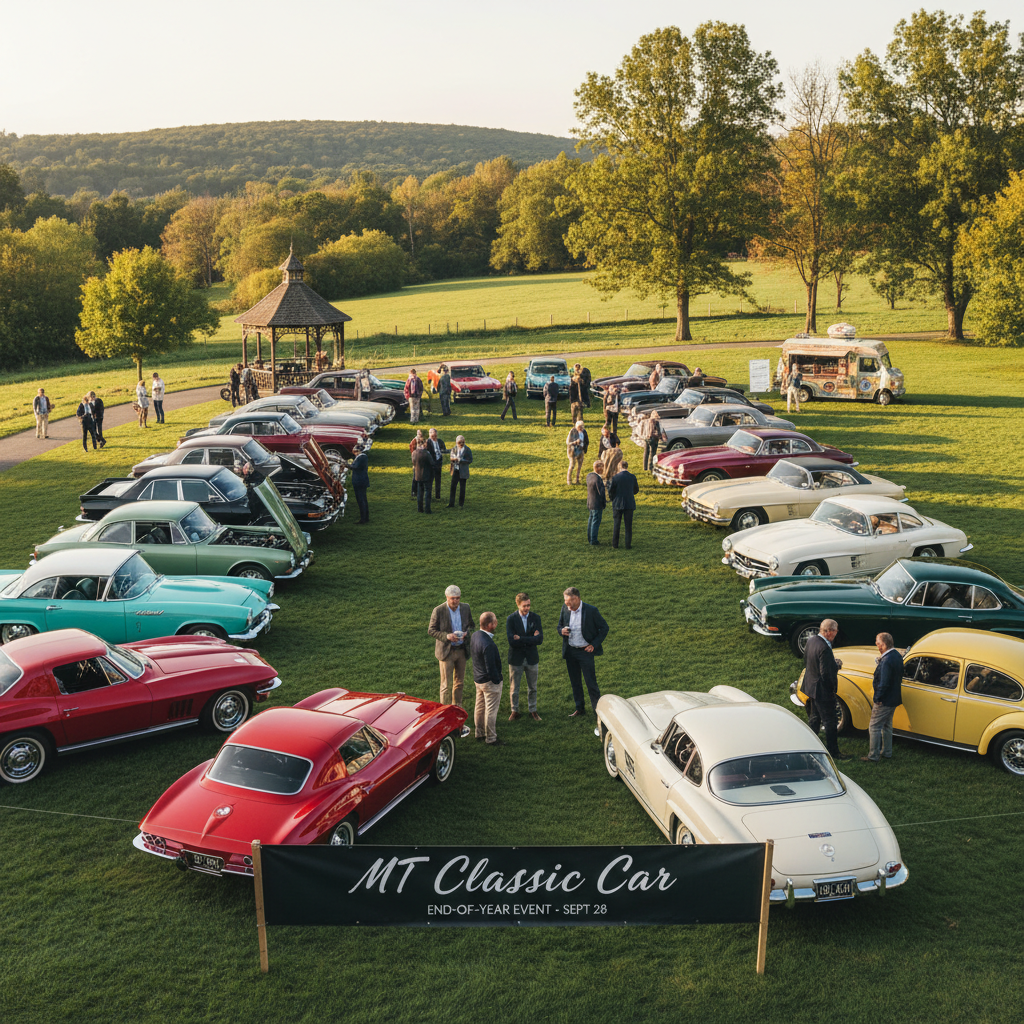 participez à la clôture de l'année de mt classic car à saillans le 28 septembre ! un rassemblement automobile inoubliable vous attend avec des véhicules d'exception, une ambiance conviviale et des passionnés réunis pour célébrer les belles mécaniques.