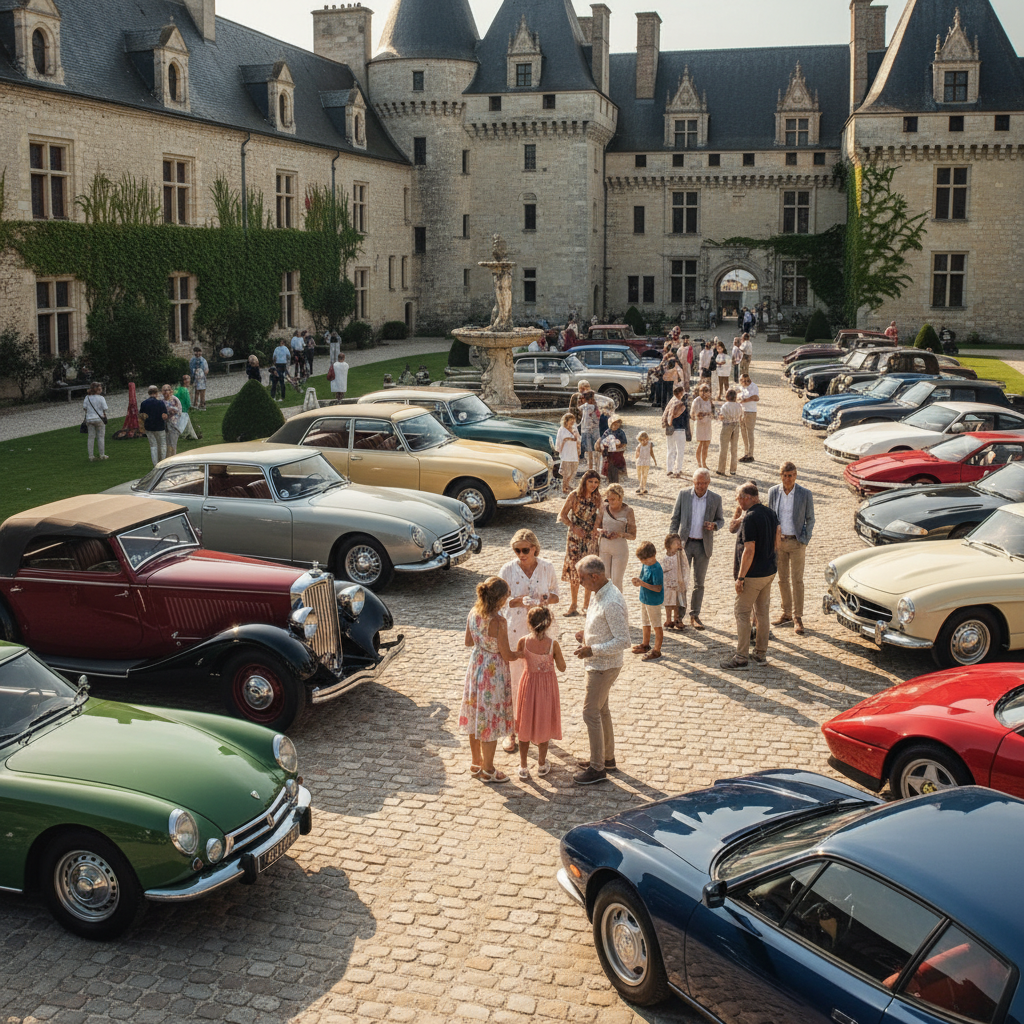 découvrez l'exposition unique 'voyage dans le temps' aux journées du patrimoine 2025, présentant une collection exceptionnelle de voitures anciennes et de prestige, un véritable régal pour les passionnés d'automobiles historiques.
