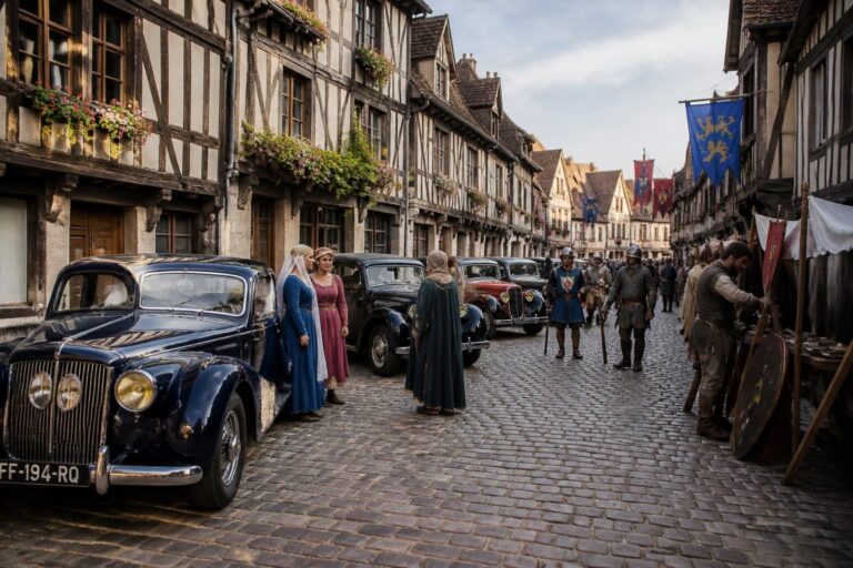 À Pont-Audemer, plongez dans l&rsquo;histoire avec voitures anciennes et animations médiévales pour un voyage dans le temps enchanteur