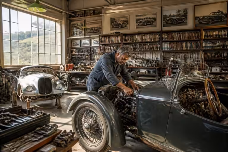 Dans la Drôme, Philippe Leclerc, expert passionné en restauration de voitures anciennes et uniques