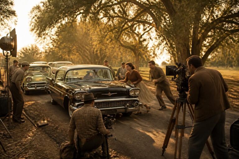 Voitures d&rsquo;époque, ambiance vintage et entraînement intensif : le mystère du tournage avec Victo dévoilé
