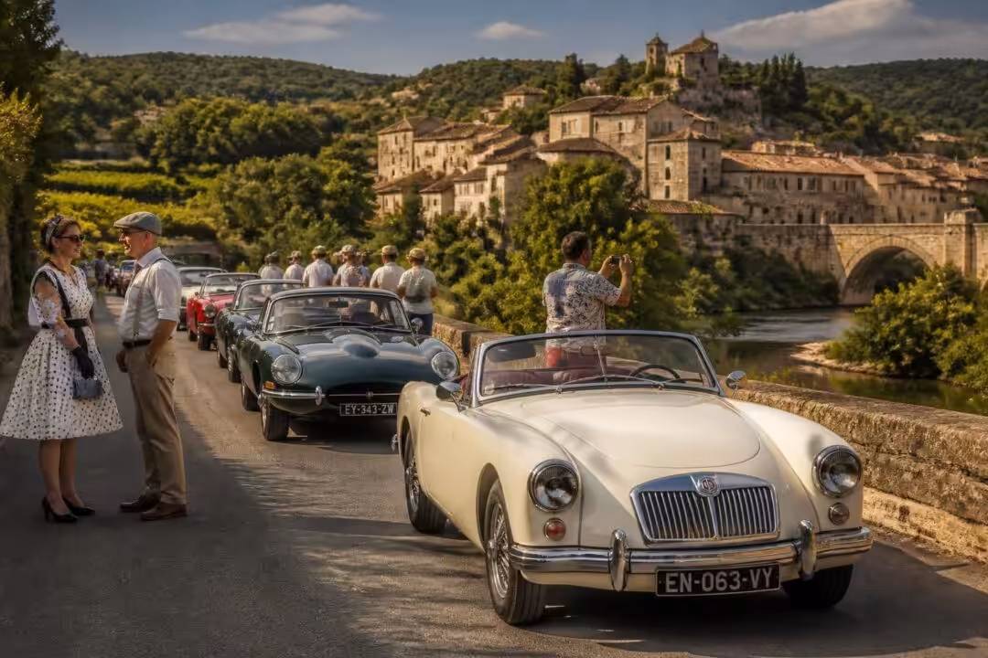explorez le tour de l’aude des voitures anciennes avec montlegun, un voyage nostalgique à travers les paysages pittoresques et le patrimoine automobile d’exception.